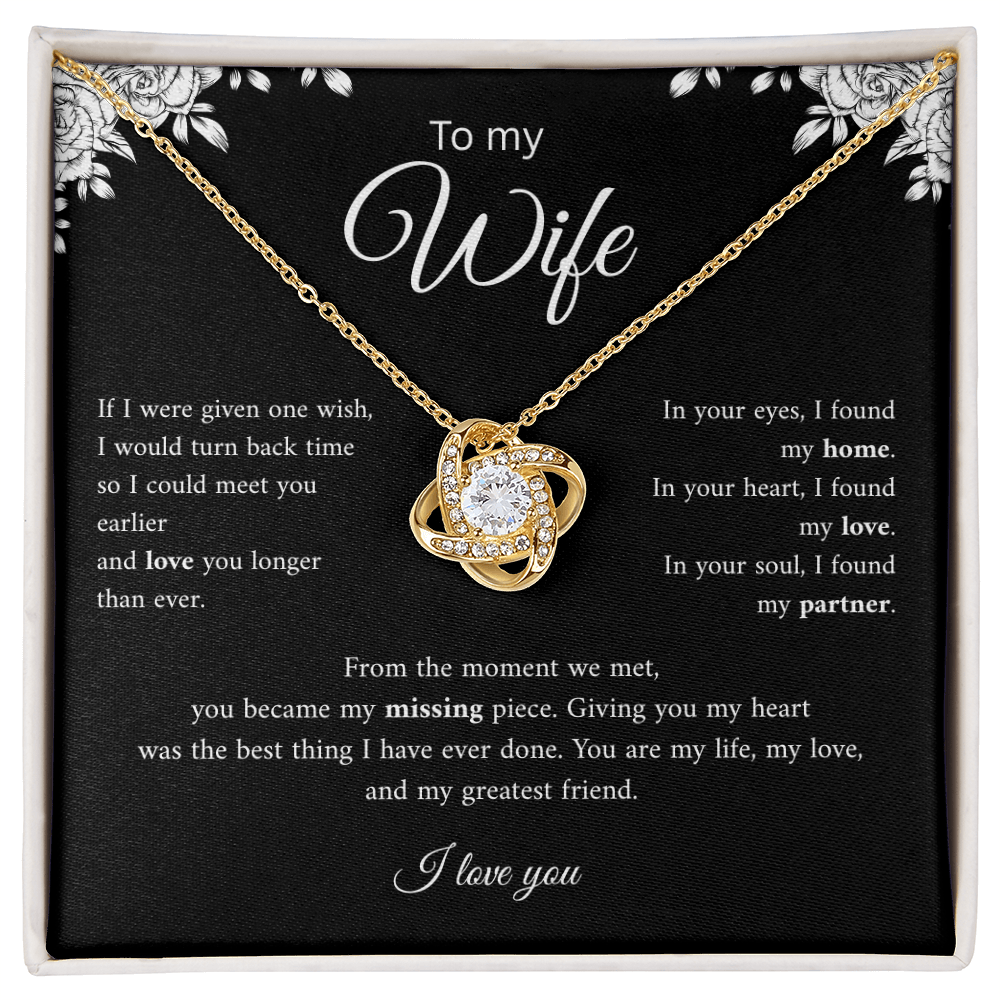 To My Wife Necklace with Message Card