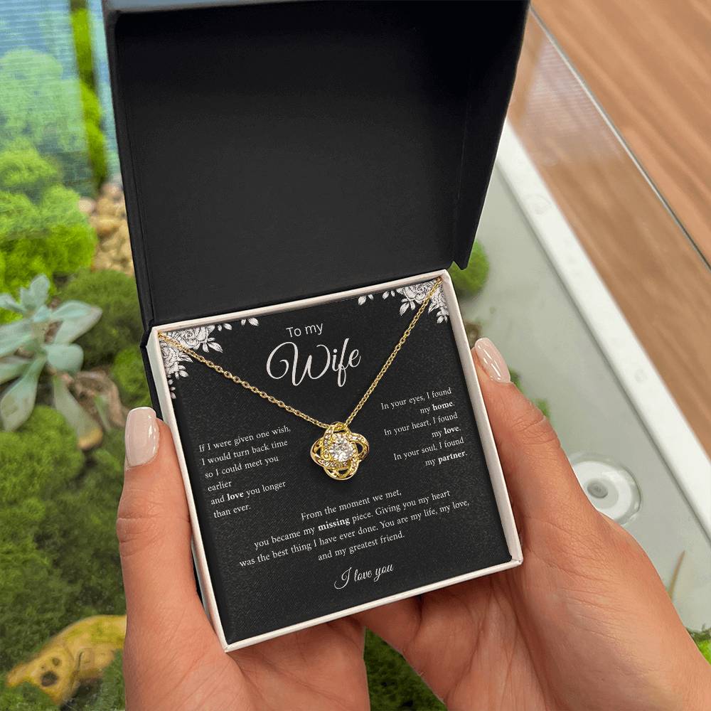 To My Wife Necklace with Message Card