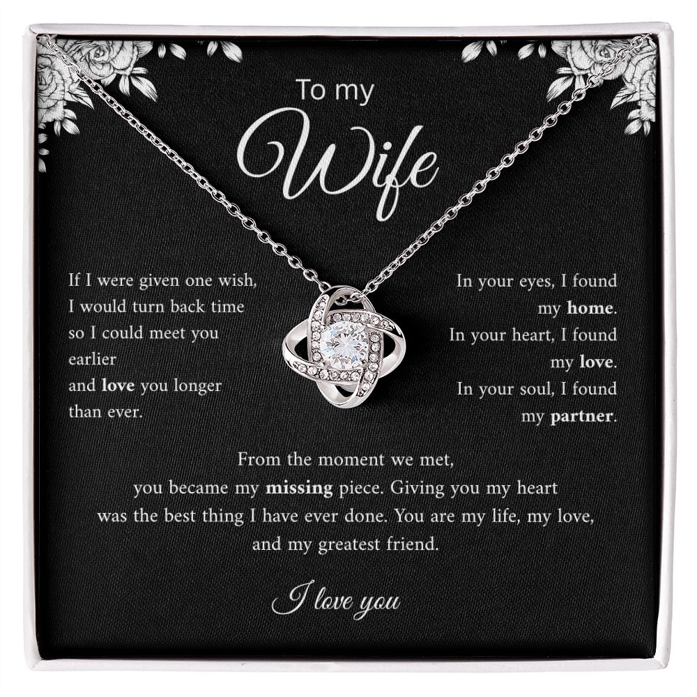 To My Wife Necklace with Message Card