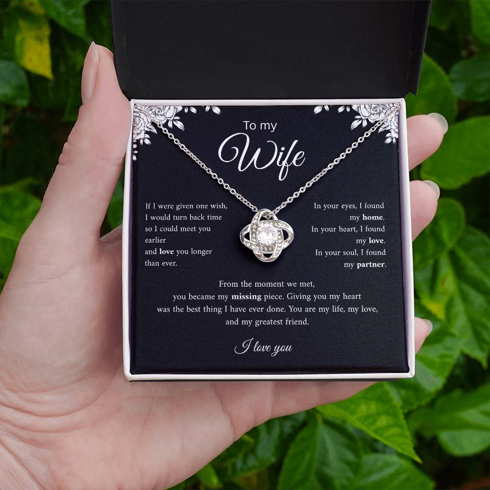 To My Wife Necklace with Message Card