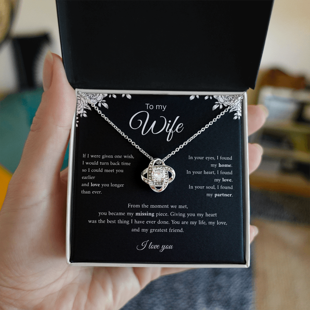 To My Wife Necklace with Message Card