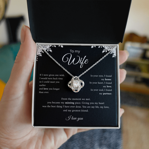 To My Wife Necklace with Message Card