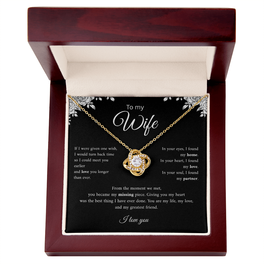 To My Wife Necklace with Message Card