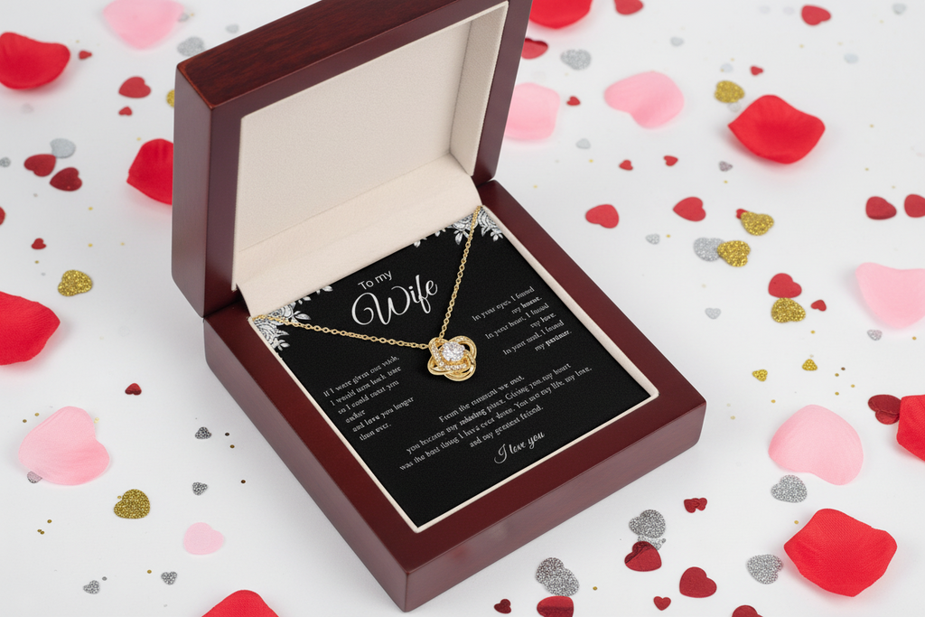 To My Wife Necklace with Message Card