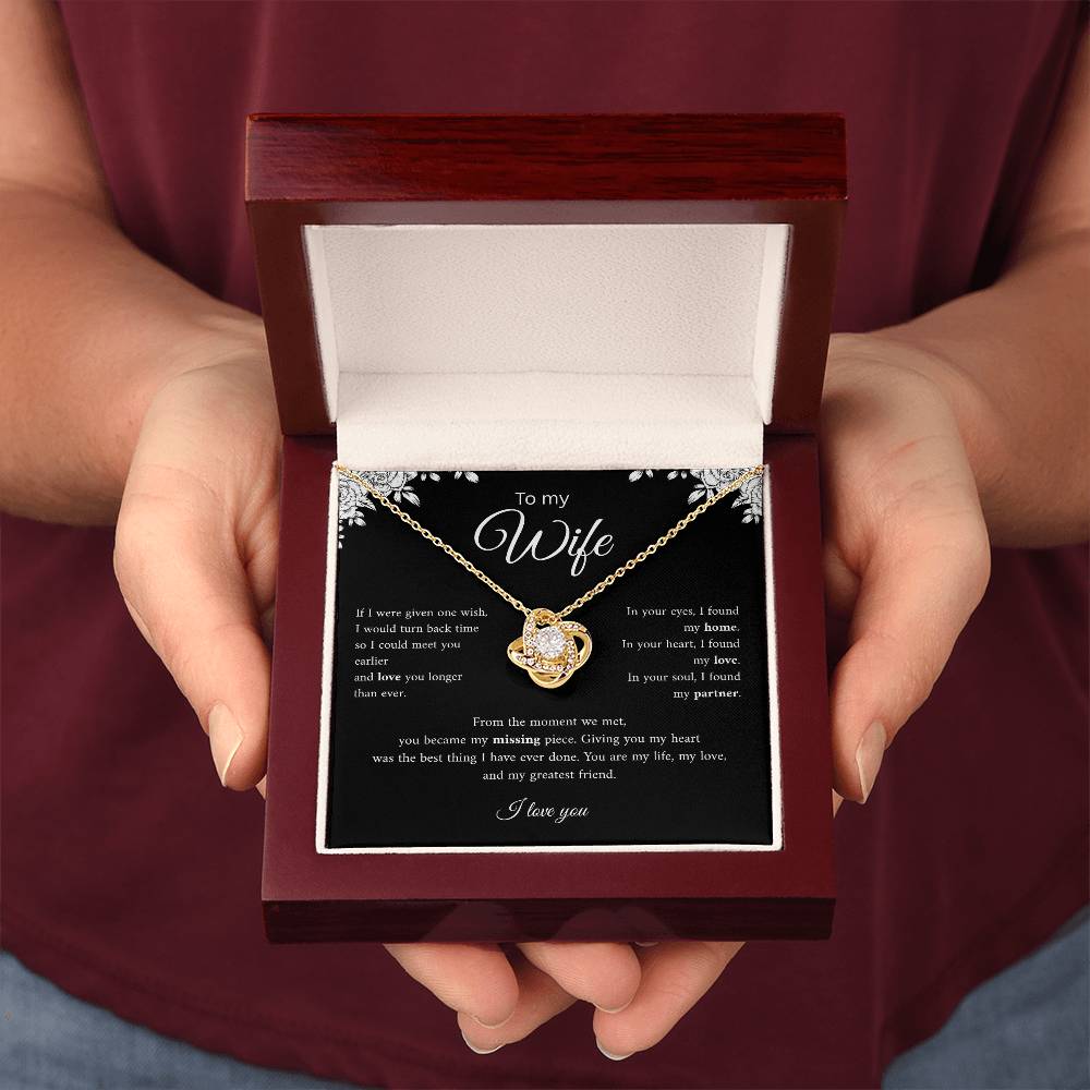 To My Wife Necklace with Message Card