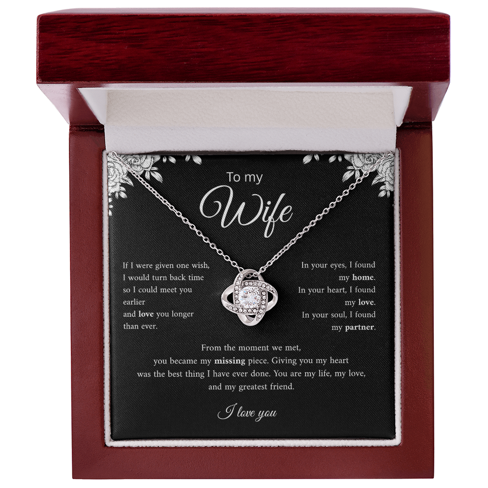To My Wife Necklace with Message Card